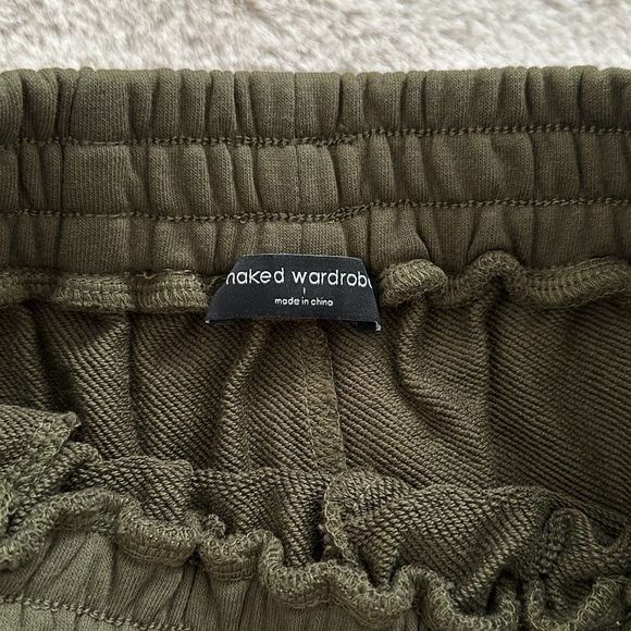 Naked Wardrobe NWOT Jogger Olive Green Size L - Picture 4 of 5
